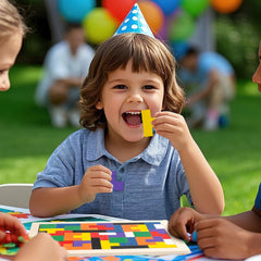 Three Otters kids playing with blocks promotes teamwork and creative problem solving