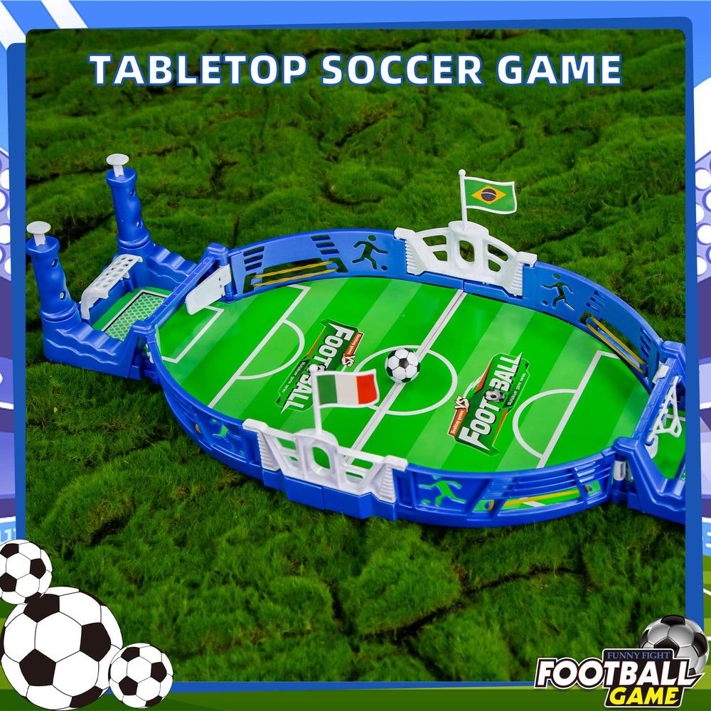 3 otters mini soccer board game at Christmas party setting