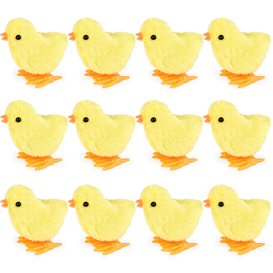 3 Otters wind-up chick toy in bright yellow for Easter egg fillers.