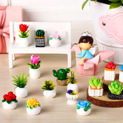 Threehoney resin plant miniatures for dollhouse decor