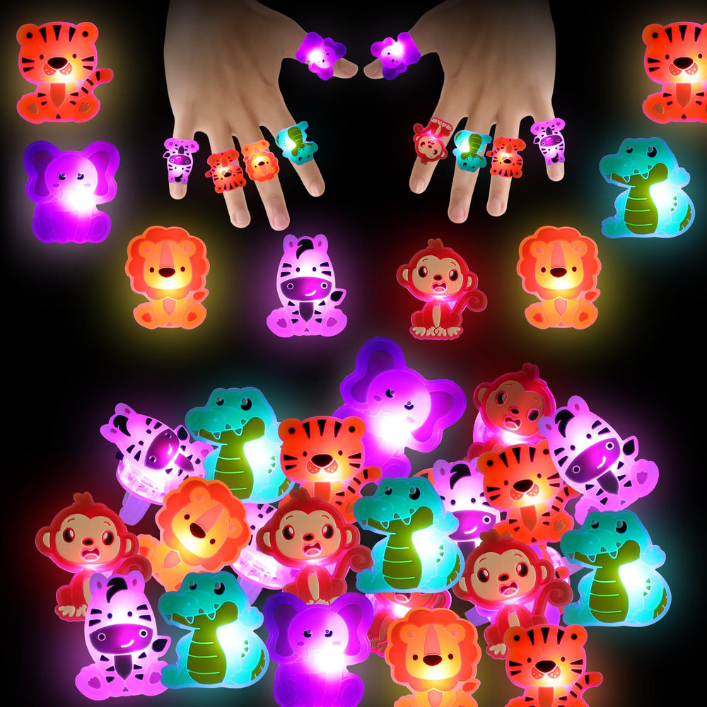 Threelf Jungle Animal Ring Monkey glow for party favors and night fun