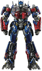 threezero Transformers Optimus Prime DLX front view showcasing articulated posing options for display