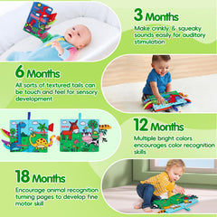 Thremhoo crinkle pages create engaging sound play during baby's reading moments