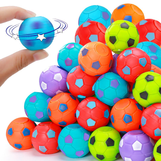 Thremhoo 80pcs fidget spinner soccer balls in bright colors, ideal party favors for kids