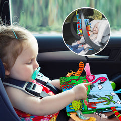 Thremhoo tummy time high-contrast pages aid visual development.