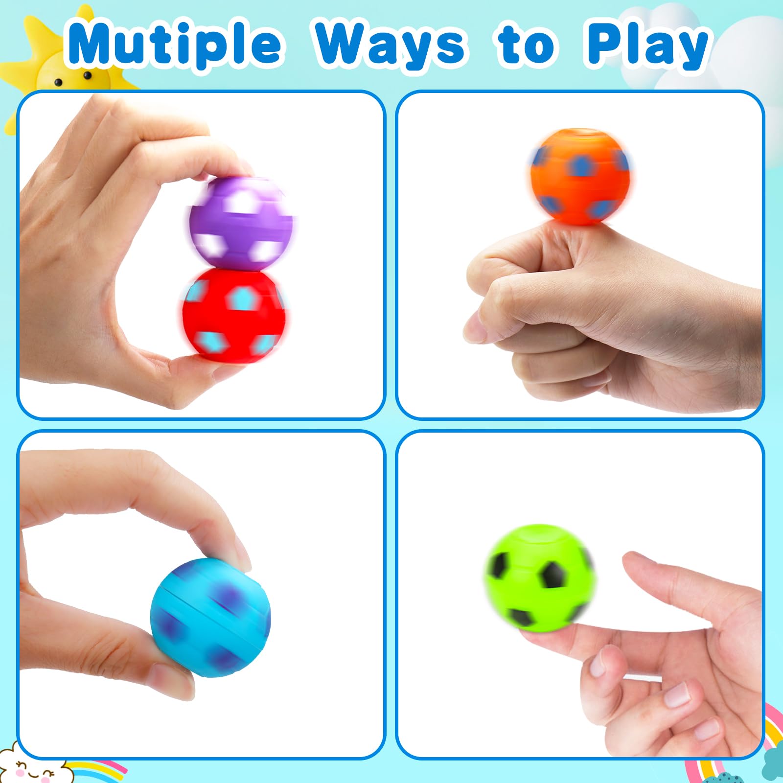 Thremhoo compact fidget spinner soccer ball for pocket sized play and gifting