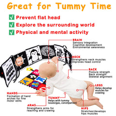 Thremhoo high-contrast baby book to support newborn visual engagement