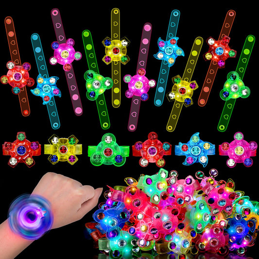 Thremhoo LED spinner bracelets glow for night party fun and easy gifts
