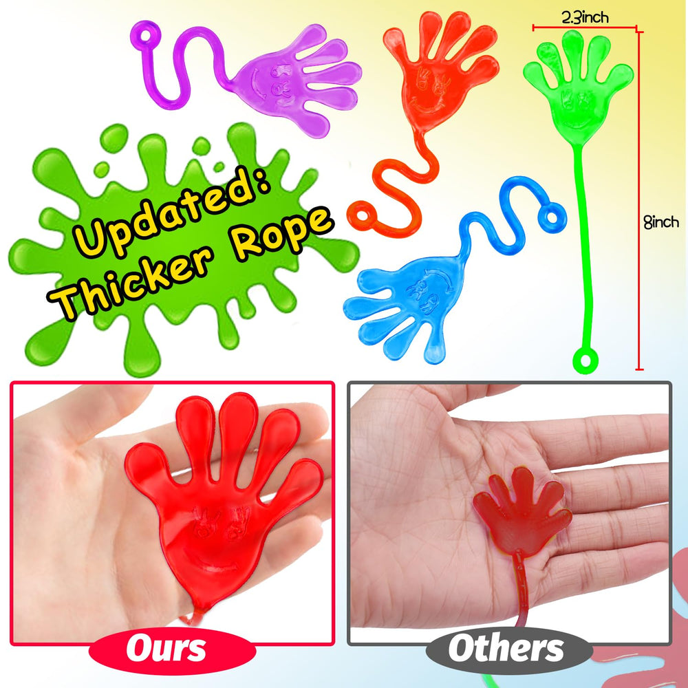 Thremhoo sticky hands bright colors for ceiling toss play and fun.