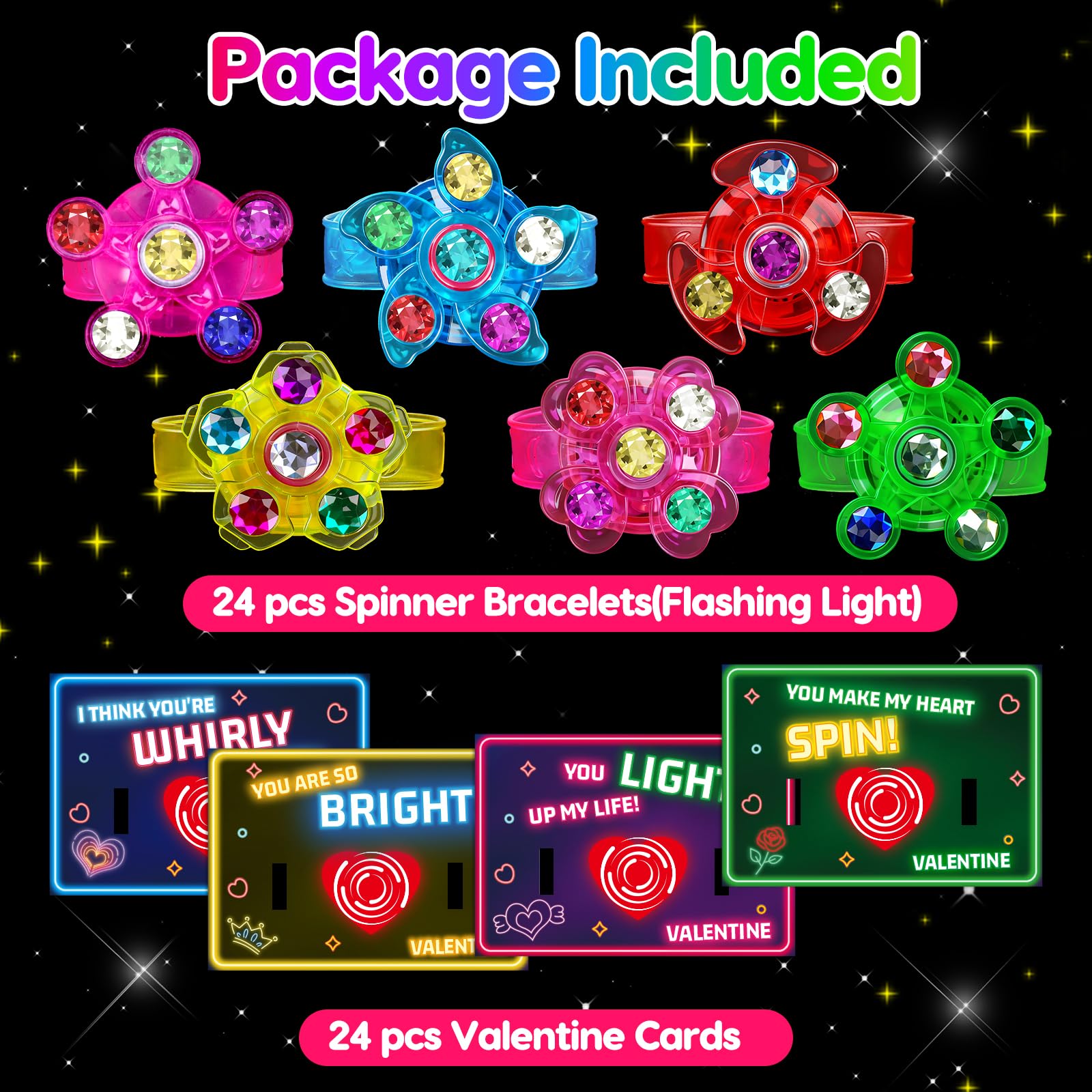 Thremhoo Valentine cards with 24 lights for playful school exchanges.