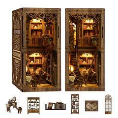 THRIVINGIVAN Book Nook Kit shelf decor creates a cozy reading corner centerpiece