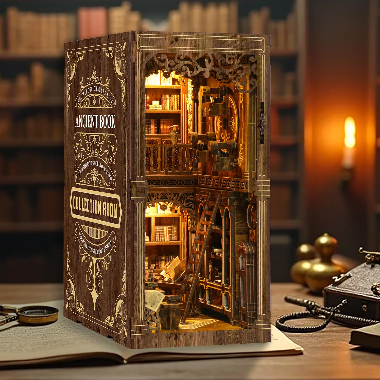 THRIVINGIVAN Book Nook Kit miniature parts support a satisfying DIY crafting experience