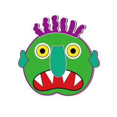 Thryvomniq Go Away Big Green Monster face pieces for vivid storytelling on felt boards