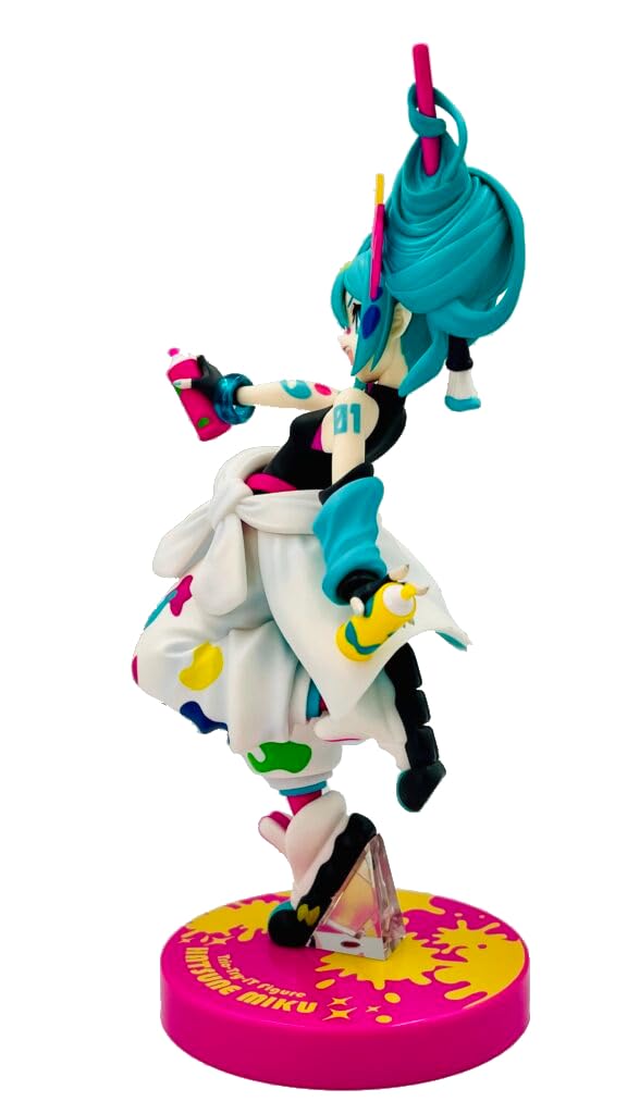 Thunder Tech Hatsune Miku Paint Girl Ver. figure display-ready for desk or shelf.