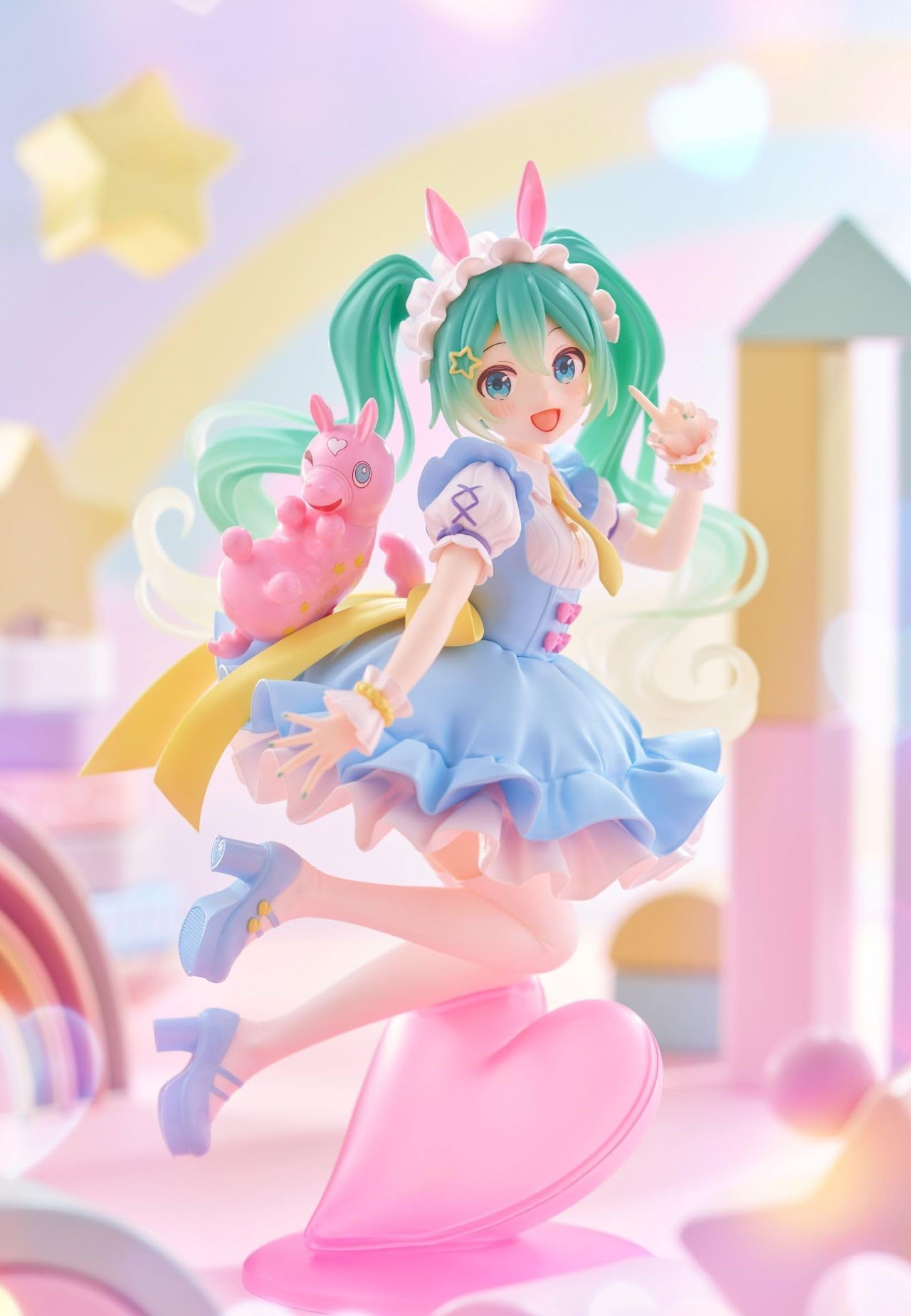 Thunder Tech Hatsune Miku x Rody AMP+ Fairy Tale figure back view reveals decorative motifs.