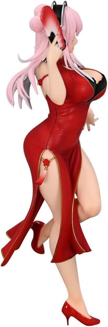Thunder Tech Super Sonico China Dress side pose highlights elegant silhouette and pose versatility.