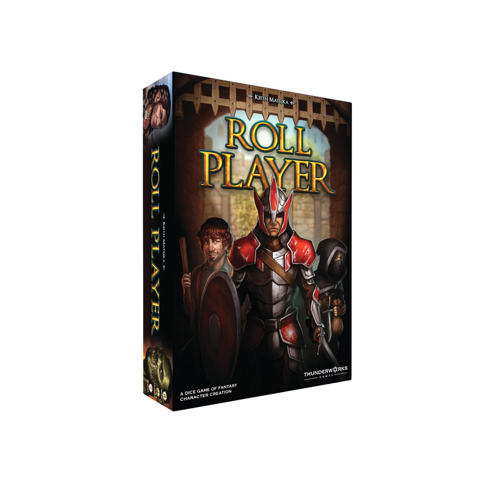 Thunderworks Roll Player dice draft highlights colorful dice for attribute planning.