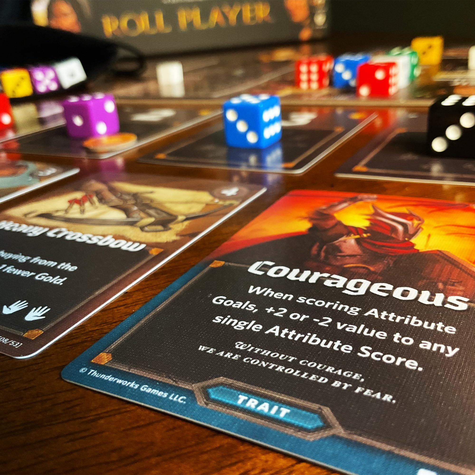 Thunderworks Roll Player reputation stars track hero prestige and goals.
