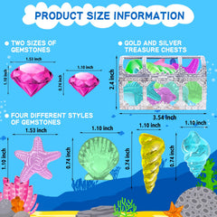 Thuodo diving-gems bright colors enable underwater discovery during pool play.