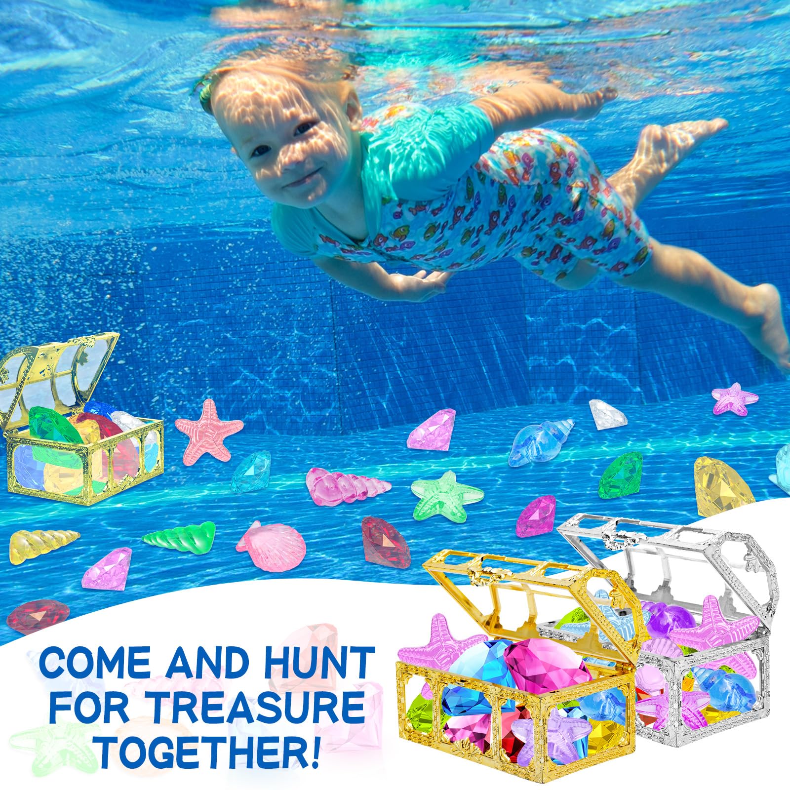 Thuodo diving-gems conch starfish seashell assortment for themed treasure games.