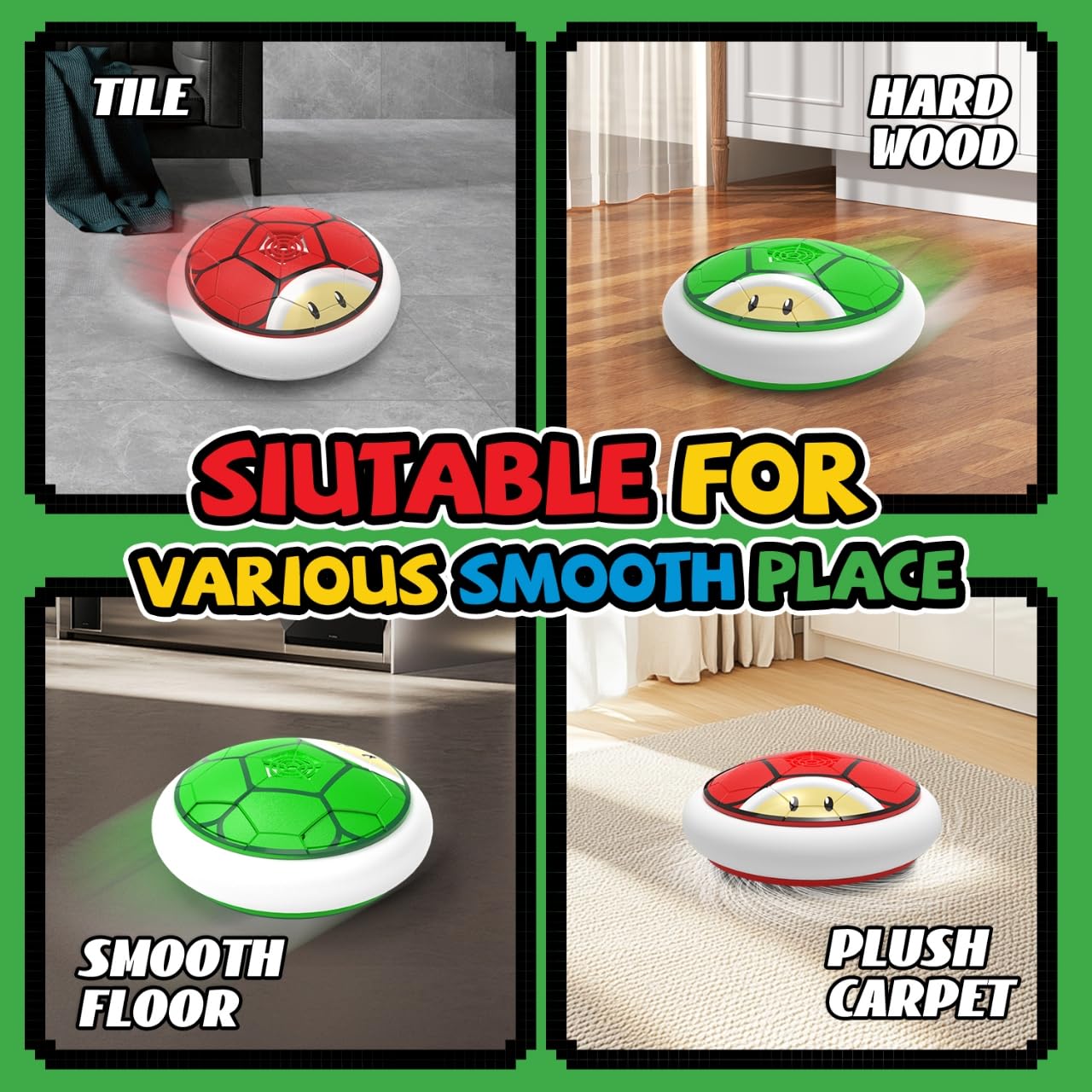 Cartoon-pattern hover ball by Thusine sparks imaginative indoor games