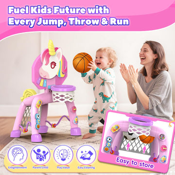 Thusine multisensory toy with buttons and spinning parts for exploration.