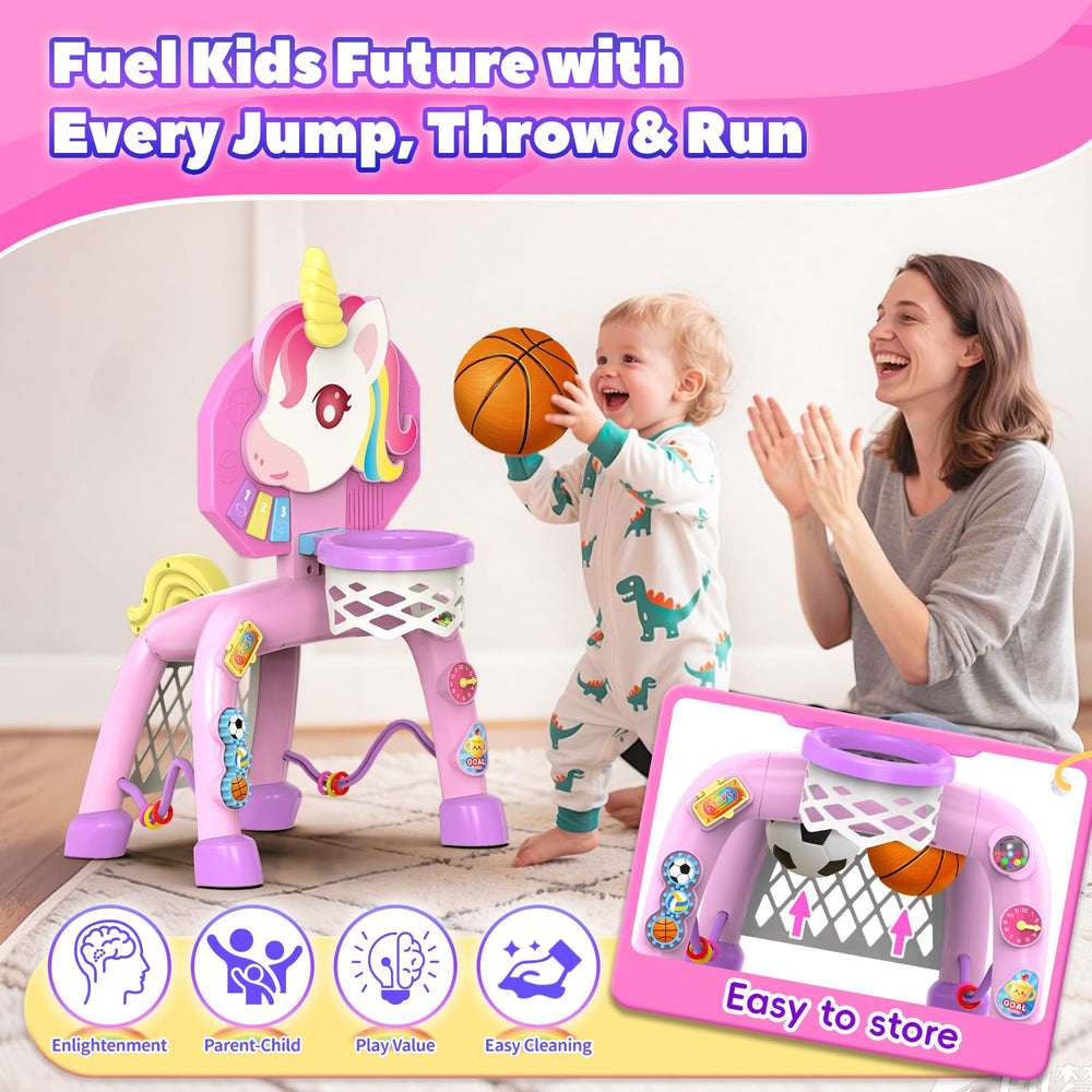 Thusine multisensory toy with buttons and spinning parts for exploration.