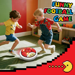 Two pack Thusine hover soccer balls illuminate rooms while kids play
