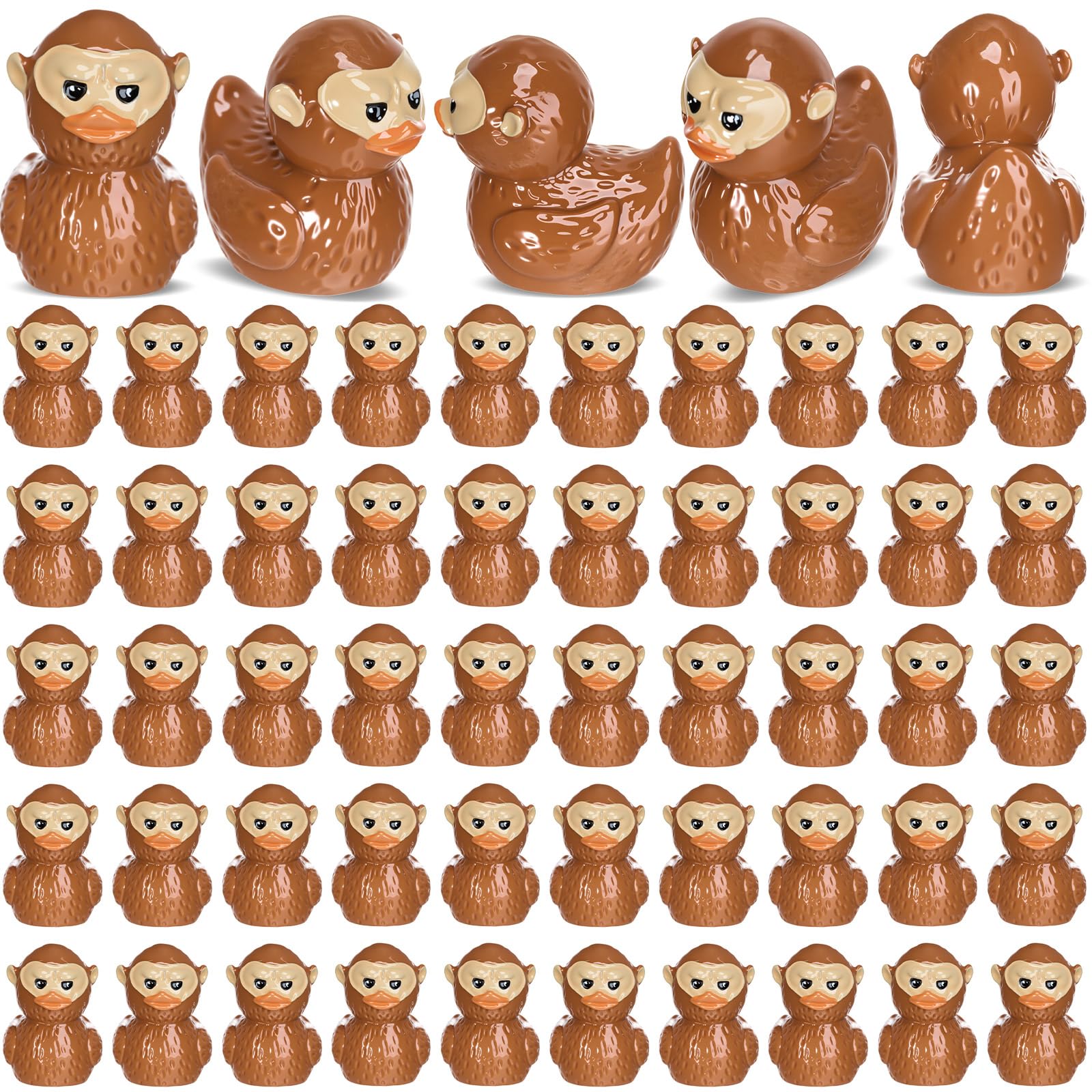 Thyle Bigfoot ducks mini figurines for cruise ship hide-and-seek and party favors.