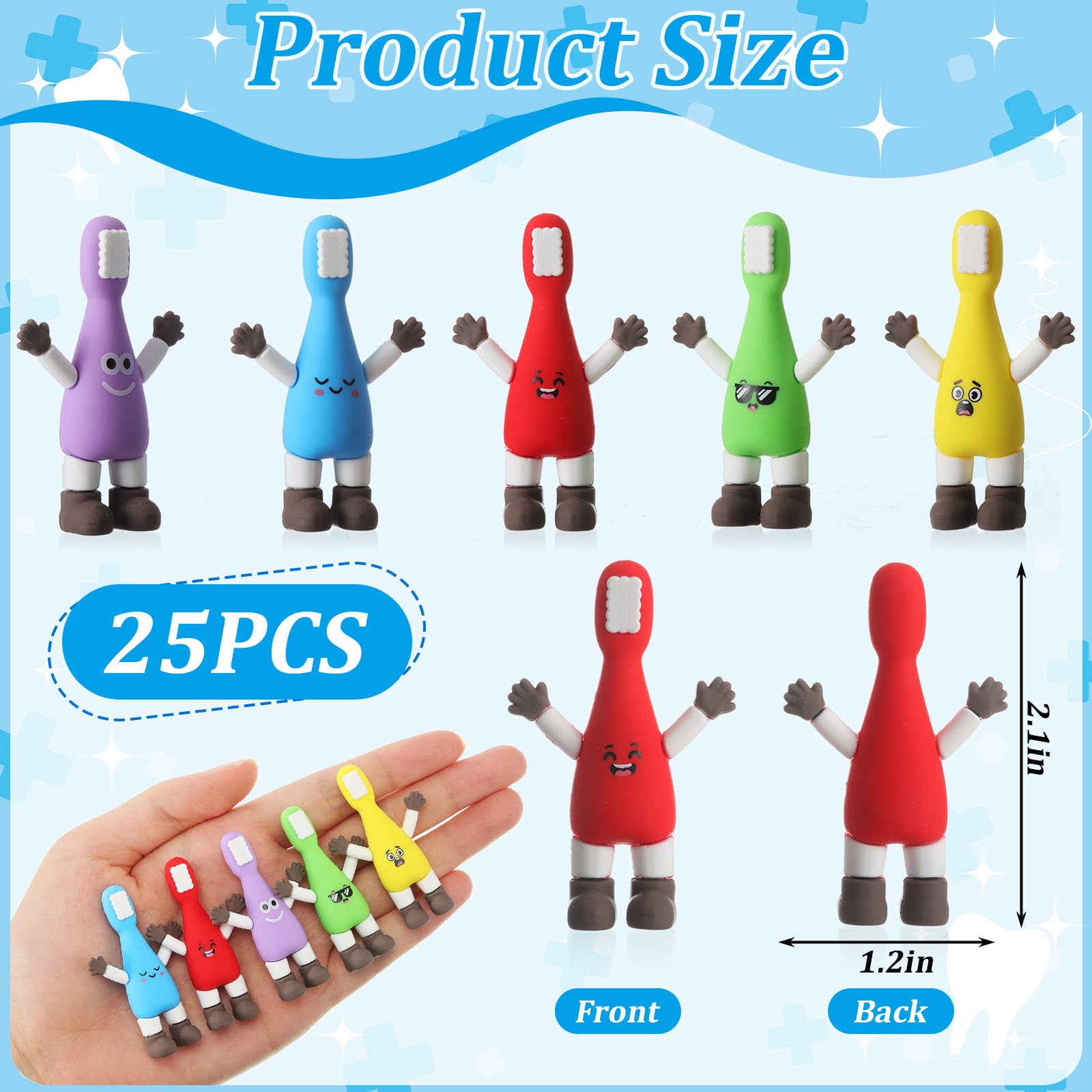 Thyle mini toothbrush figures in yellow brighten clinics and education