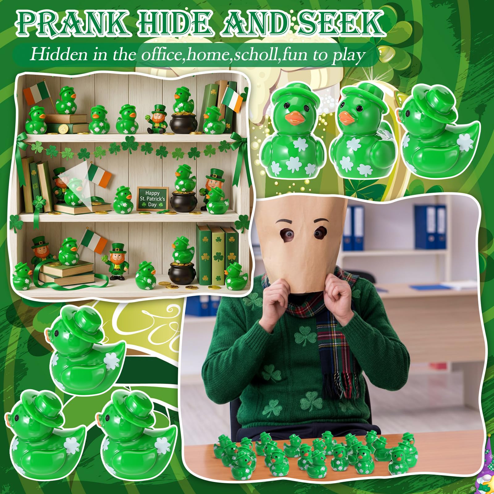 Thyle ducks used as treasure-hunt props for St Patrick's Day games