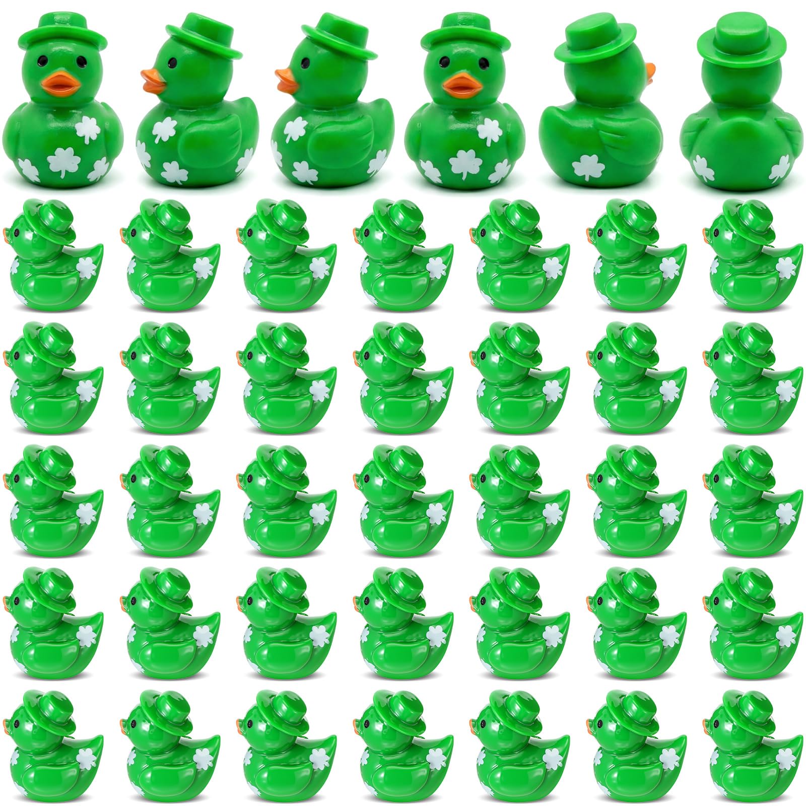 Thyle St Patrick's Day mini resin duck with shamrock for festive decor and favors