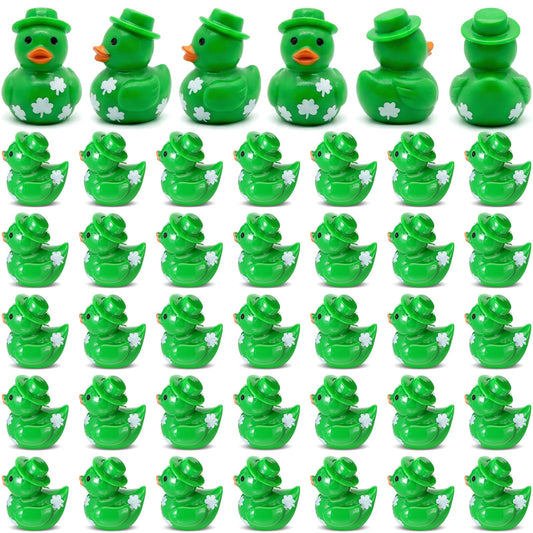 Thyle St Patrick's Day mini resin duck with shamrock for festive decor and favors