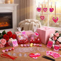Thyle clear gift bags ready to package finished Valentines crafts