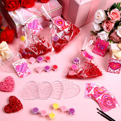 Thyle 3ml transparent paints and brushes for heart suncatchers coloring