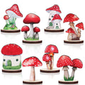 Thyle wooden mushroom centerpiece assembly enhances table decor with whimsical forest charm.