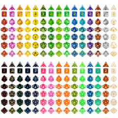 Thyores 210-piece polyhedral dice set for D&D sessions