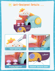 TI-TOO bath toy with three suction cups grips smooth surfaces for stable play