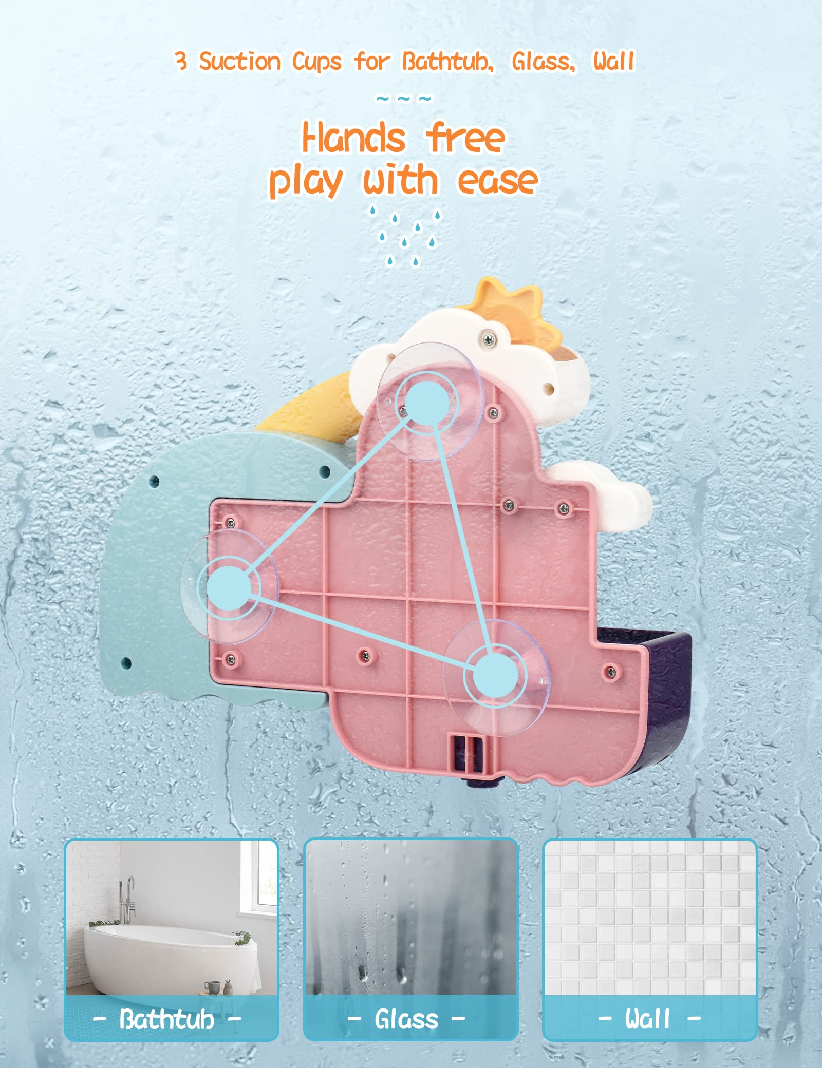 TI-TOO water wheel mechanism demonstrates simple physics during bath time