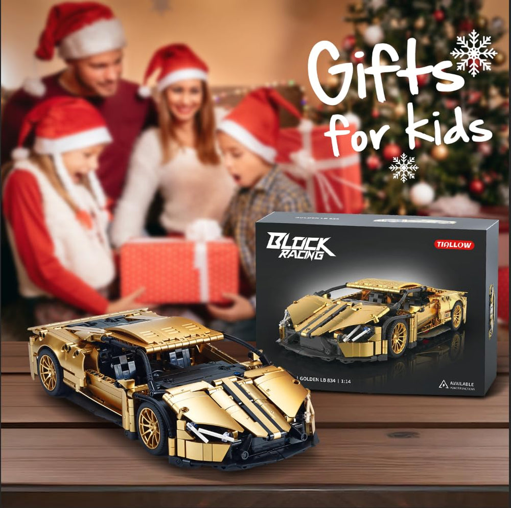 TIALLOW gift-ready gold sports car model for enthusiasts