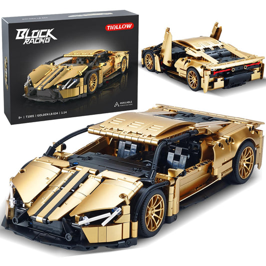 TIALLOW gold exterior sports car model for display and collection