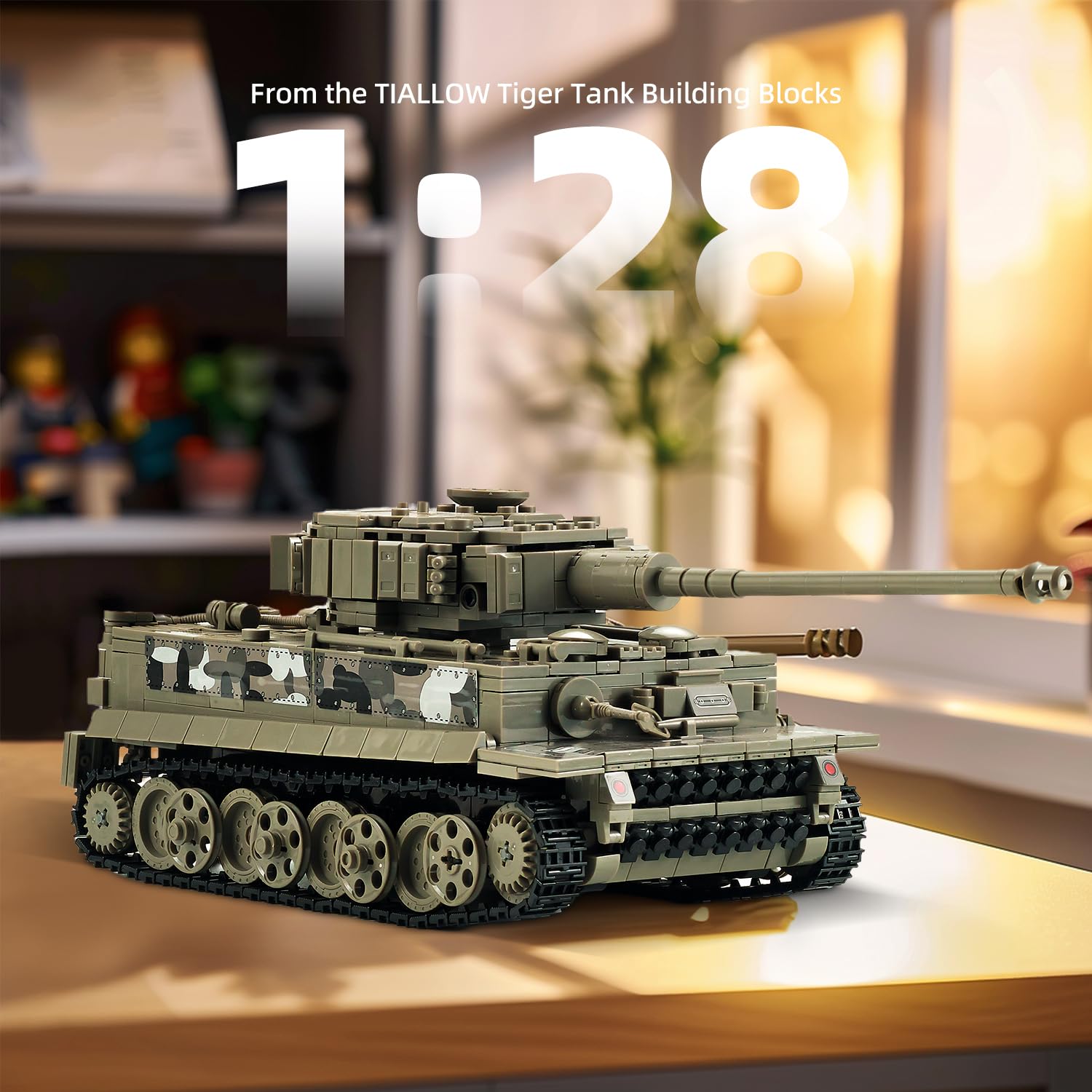TIALLOW Tiger Tank building set, ideal gift for kids and adults.