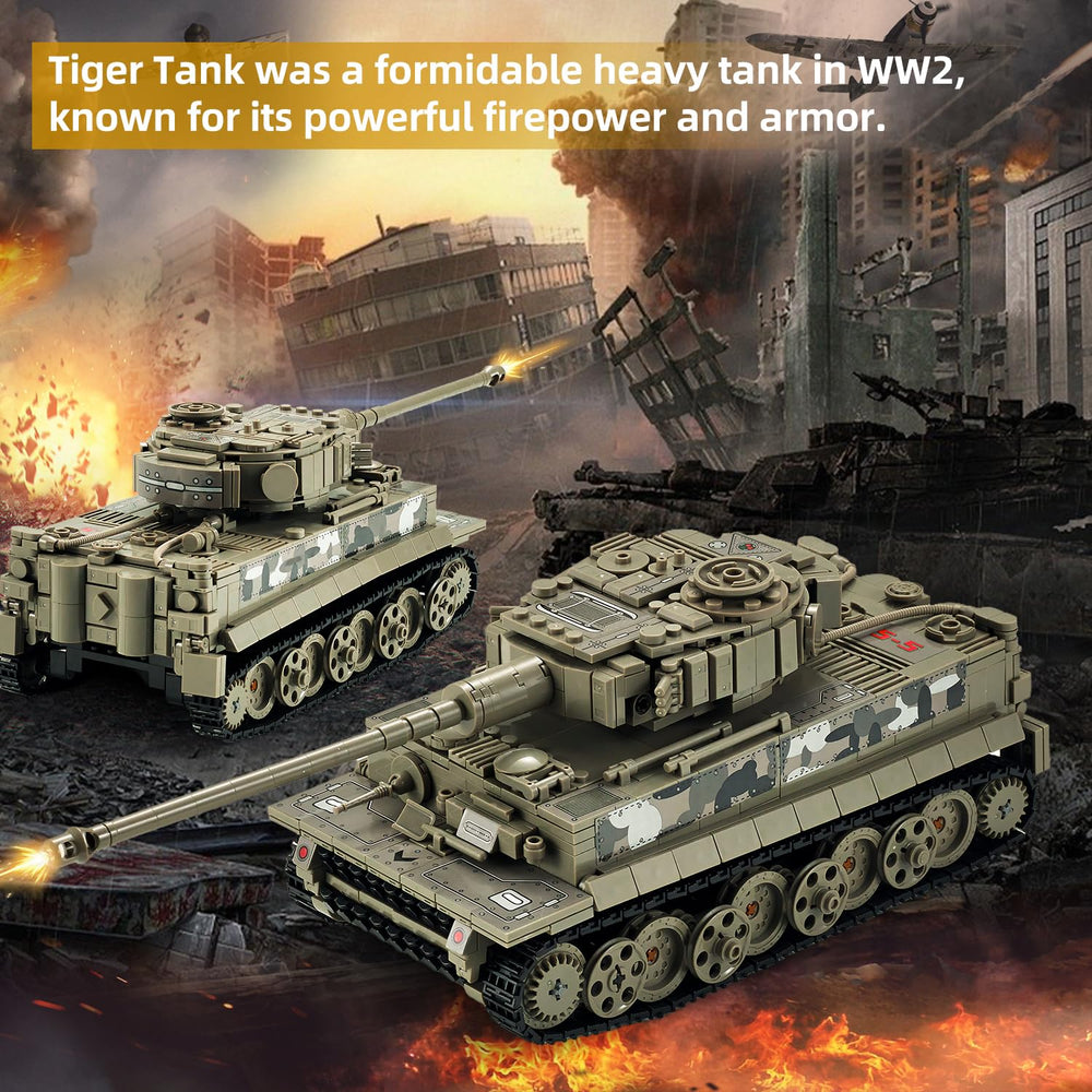 TIALLOW Tiger Tank long cannon detail, enhances realistic build and posing.