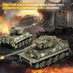 TIALLOW Tiger Tank long cannon detail, enhances realistic build and posing.