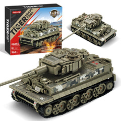 TIALLOW Tiger Tank 1:28 model for assembly and display, satisfying military model enthusiasts.