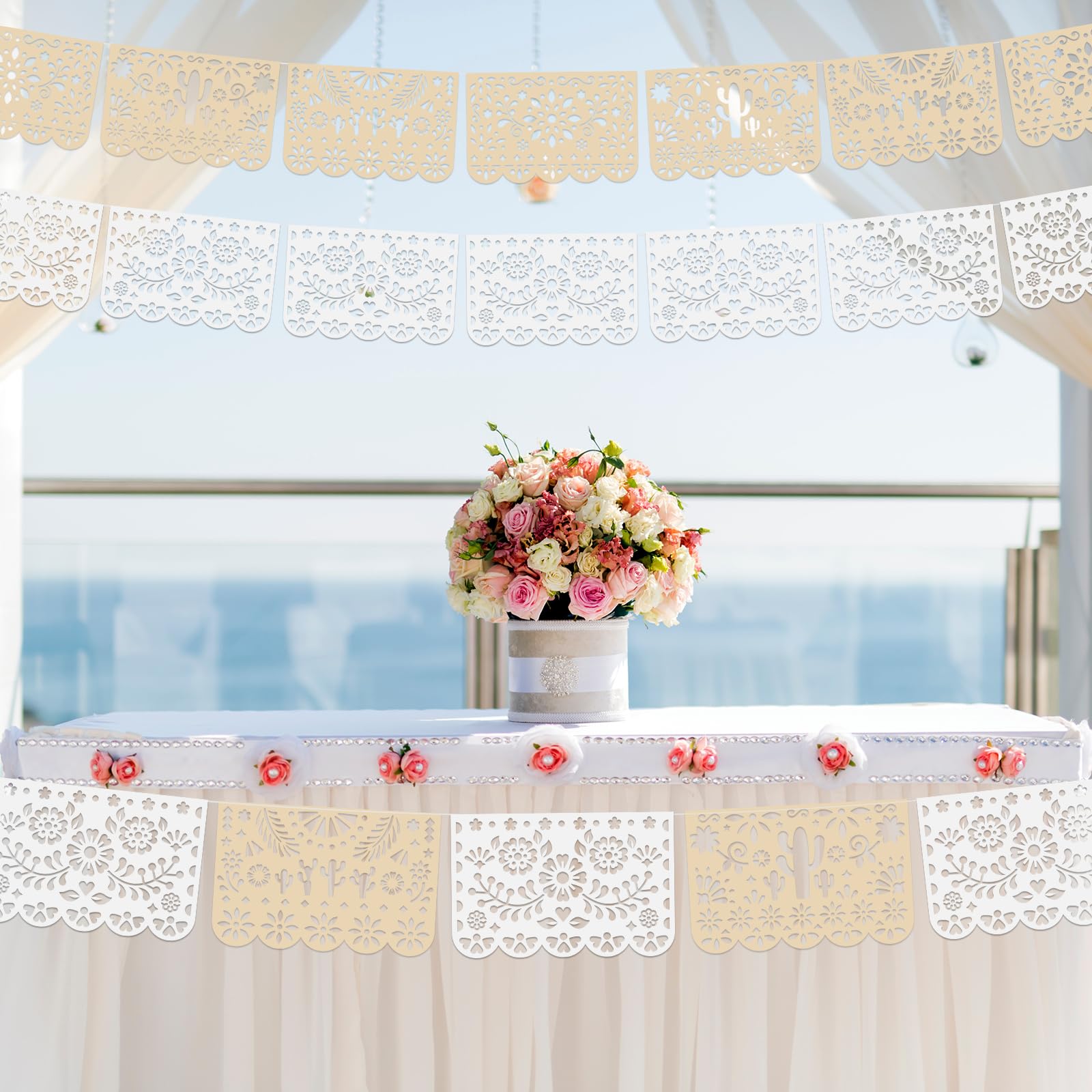 Tiamon baby shower fiesta banner garland for vibrant decor.