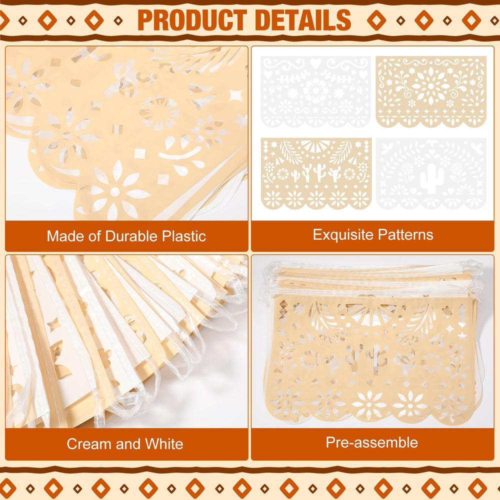 Tiamon plastic fiesta banner is weatherproof for indoor and outdoor use.