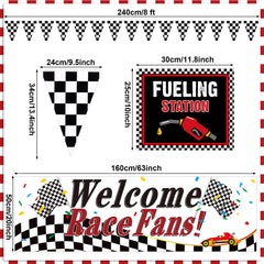 Tiamon race car signs 9 pieces brighten tables with themed messaging for guests