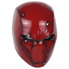 Tiangong Red Hood Helmet front view highlighting metallic glow for cosplay