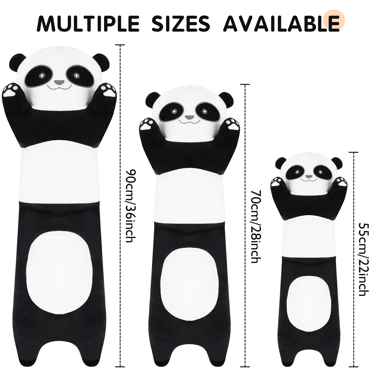 Tianmihou panda plush 90cm closeup fabric texture, highlighting softness.